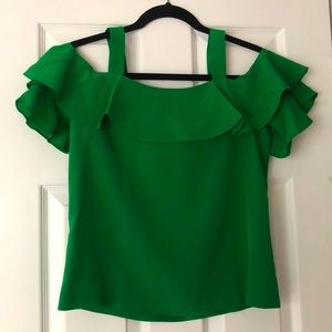 Green JCrew silk top sz00